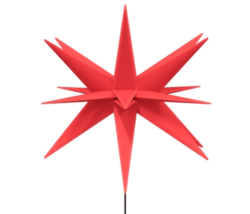 vidaXL Ziemassvētku lampa ar LED un mietiņu, salokāma, sarkana, 57 cm