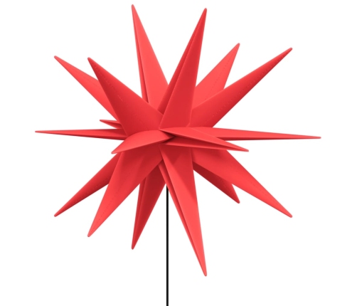 vidaXL Ziemassvētku lampa ar LED un mietiņu, salokāma, sarkana, 57 cm