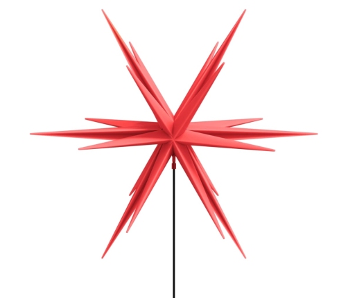 vidaXL Ziemassvētku lampa ar LED un mietiņu, salokāma, sarkana, 57 cm