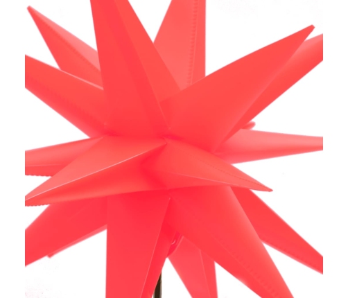 vidaXL Ziemassvētku lampa ar LED un mietiņu, salokāma, sarkana, 57 cm