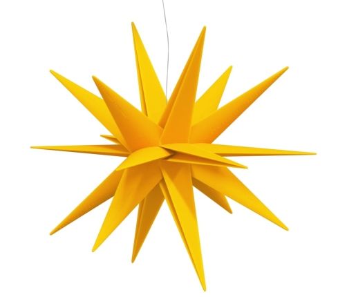 vidaXL Ziemassvētku lampa ar LED, salokāma, dzeltena, 100 cm