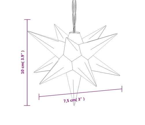 vidaXL Ziemassvētku lampiņa, 10 LED, sarkana, 10 cm