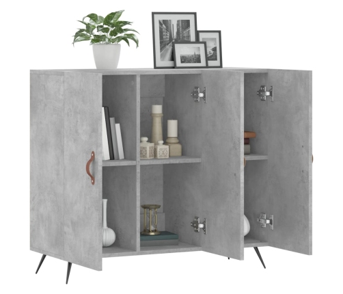 vidaXL kumode, betona pelēka, 90x34x80 cm, inženierijas koks