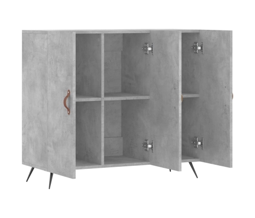 vidaXL kumode, betona pelēka, 90x34x80 cm, inženierijas koks