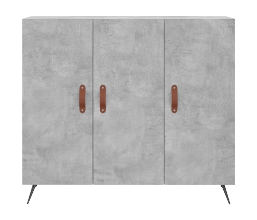 vidaXL kumode, betona pelēka, 90x34x80 cm, inženierijas koks