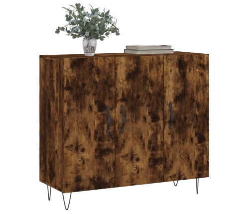 vidaXL kumode, ozolkoka krāsa, 90x34x80 cm, inženierijas koks