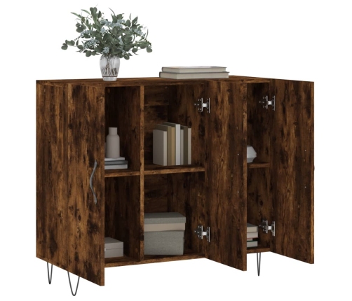 vidaXL kumode, ozolkoka krāsa, 90x34x80 cm, inženierijas koks