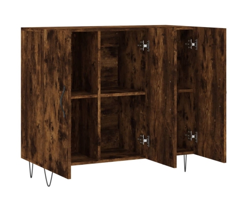 vidaXL kumode, ozolkoka krāsa, 90x34x80 cm, inženierijas koks