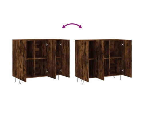 vidaXL kumode, ozolkoka krāsa, 90x34x80 cm, inženierijas koks