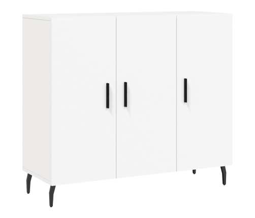 vidaXL kumode, balta, 90x34x80 cm, inženierijas koks