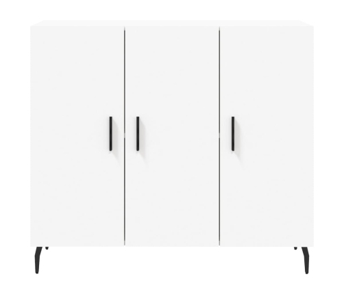 vidaXL kumode, balta, 90x34x80 cm, inženierijas koks