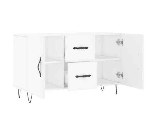 vidaXL kumode, balta, 100x36x60 cm, inženierijas koks