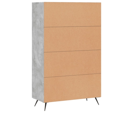 vidaXL augstais skapītis, pelēks, 69,5x31x115 cm, inženierijas koks