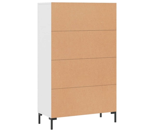 vidaXL augstais skapītis, balts, 69,5x31x115 cm, inženierijas koks