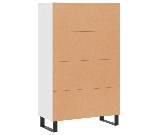 vidaXL augstais skapītis, balts, 69,5x31x115 cm, inženierijas koks