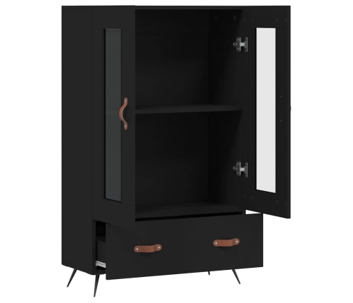 vidaXL augstais skapītis, melns, 69,5x31x115 cm, inženierijas koks