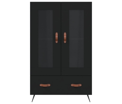 vidaXL augstais skapītis, melns, 69,5x31x115 cm, inženierijas koks