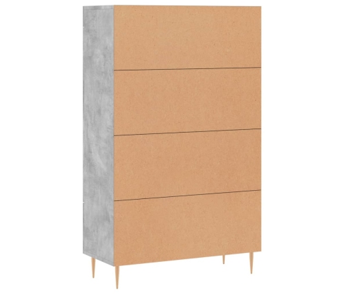 vidaXL augstais skapītis, pelēks, 69,5x31x115 cm, inženierijas koks