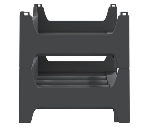 vidaXL vīna plaukts 12 pudelēm, PP, saliekams viens uz otra