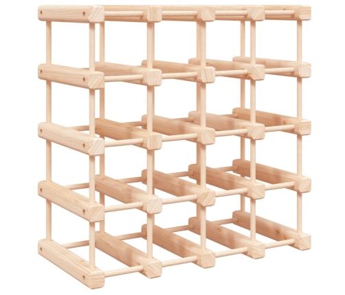 vidaXL vīna pudeļu plaukts 20 pudelēm, 46,5x23x46,5 cm, priedes koks