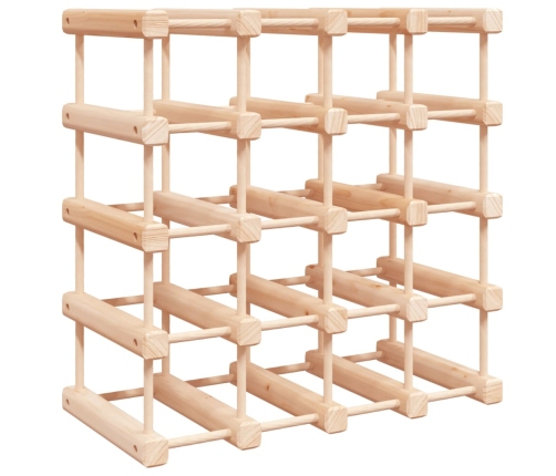 vidaXL vīna pudeļu plaukts 20 pudelēm, 46,5x23x46,5 cm, priedes koks