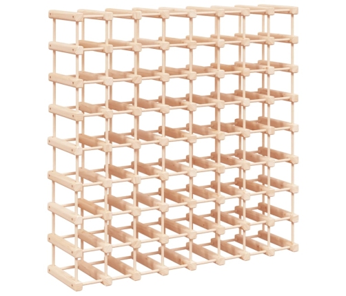 vidaXL vīna pudeļu plaukts 72 pudelēm, 90,5x23x90,5 cm, priedes koks