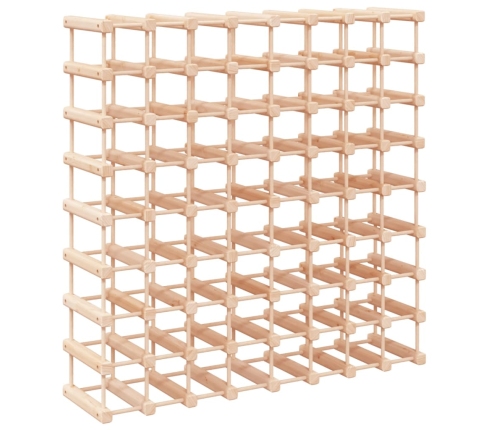 vidaXL vīna pudeļu plaukts 72 pudelēm, 90,5x23x90,5 cm, priedes koks