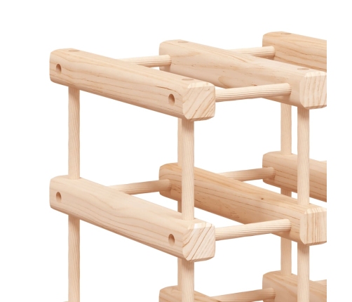 vidaXL vīna pudeļu plaukts 72 pudelēm, 90,5x23x90,5 cm, priedes koks