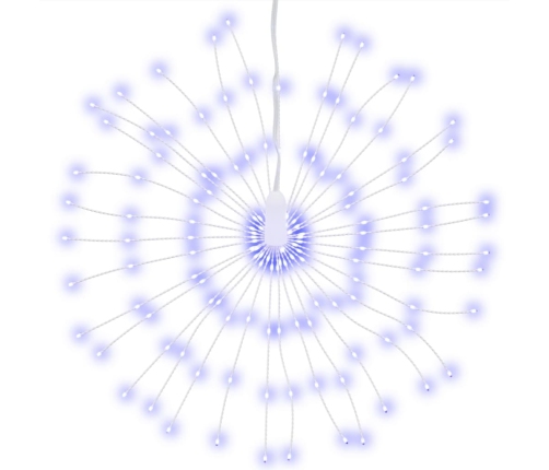 vidaXL Ziemassvētku dekorācija, 140 LED, zilas, 17 cm