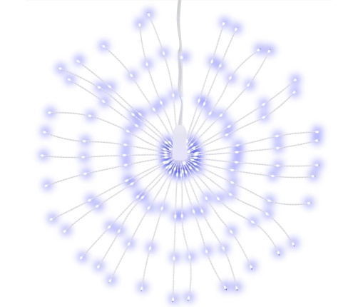 vidaXL Ziemassvētku dekorācijas 4 gab., 140 LED, zilas, 17 cm