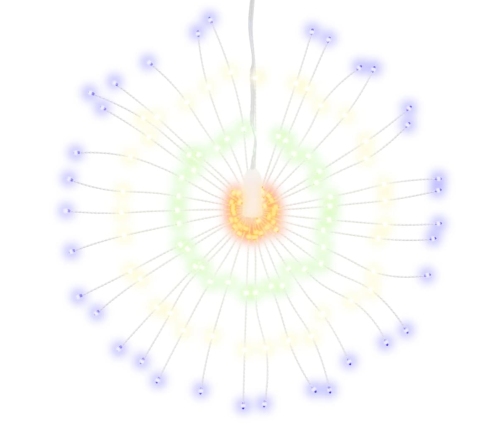 vidaXL Ziemassvētku dekorācija, 140 LED, krāsainas, 17 cm