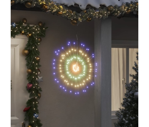 vidaXL Ziemassvētku dekorācijas, 4 gab., 140 LED, krāsainas, 17 cm