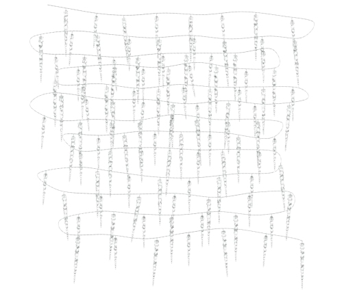 vidaXL Ziemassvētku lampiņas lāsteku formā, 100 LED, 10 m, PVC, akrils