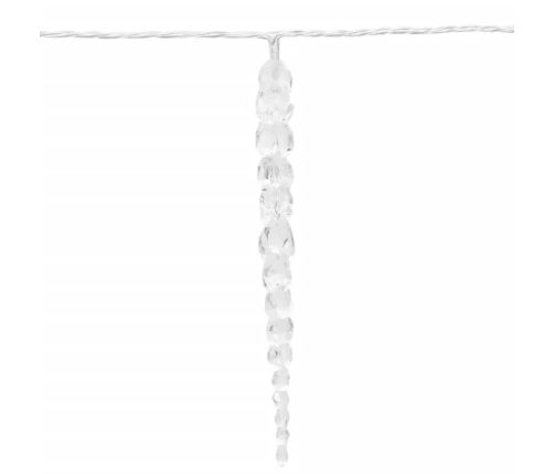 vidaXL Ziemassvētku lampiņas lāsteku formā, 100 LED, 10 m, PVC, akrils