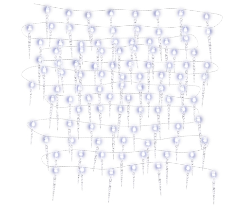 vidaXL Ziemassvētku lampiņas lāsteku formā, 200 LED, 20 m, PVC, akrils