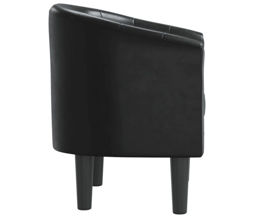 vidaXL klubkrēsls, melna mākslīgā āda
