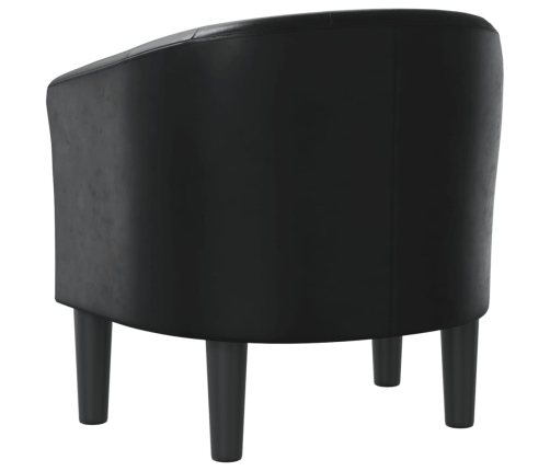 vidaXL klubkrēsls, melna mākslīgā āda