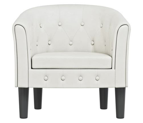 vidaXL klubkrēsls, balta mākslīgā āda