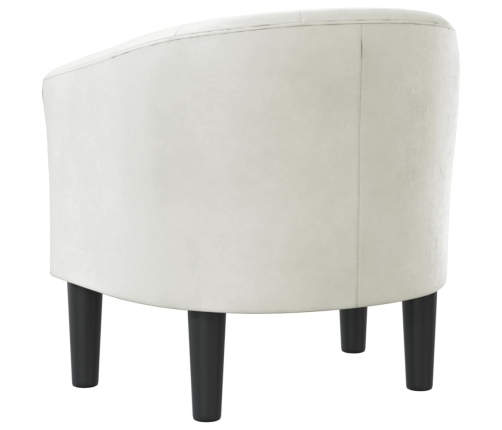 vidaXL klubkrēsls, balta mākslīgā āda