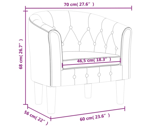 vidaXL klubkrēsls, balta mākslīgā āda