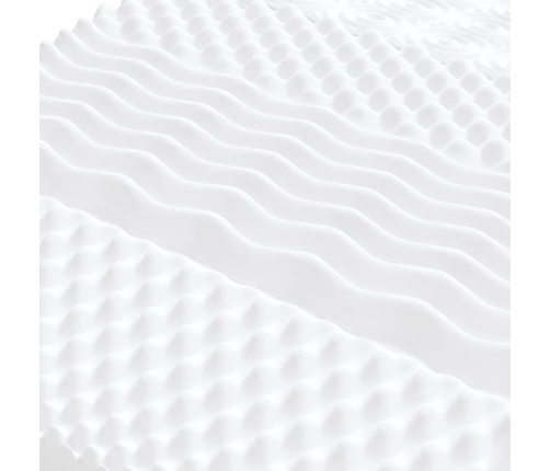 vidaXL putu matracis, balts, 180x200 cm, 7 zonas, cietība 20 ILD