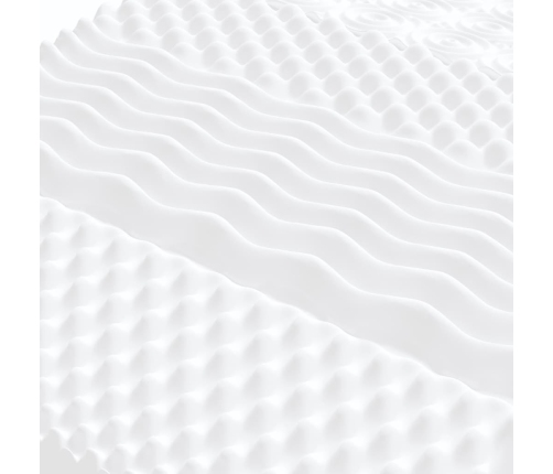 vidaXL putu matrači, 2 gab., balti, 90x190 cm, 7 zonas, cietība 20 ILD