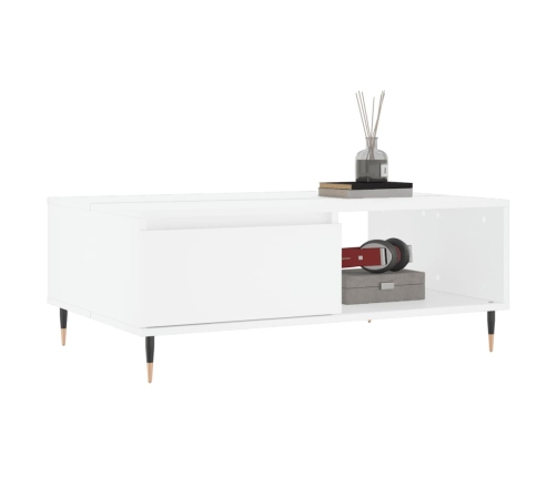 vidaXL kafijas galdiņš, balts, 90x60x35 cm, inženierijas koks