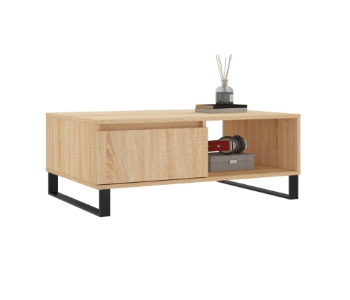 vidaXL kafijas galdiņš, ozolkoka, 90x60x35 cm, inženierijas koks