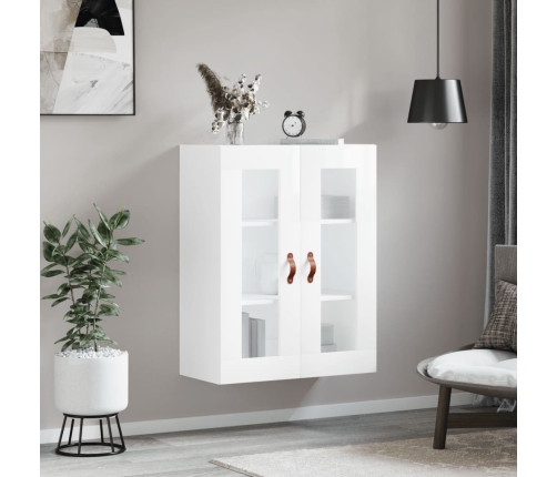 vidaXL sienas skapītis, spīdīgi balts, 69,5x34x90 cm
