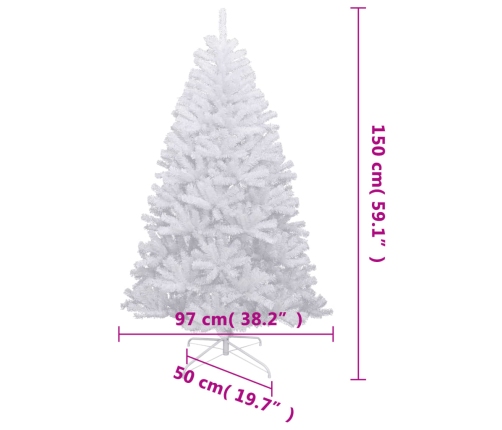 vidaXL mākslīgā Ziemassvētku egle ar sniegu, 150 cm