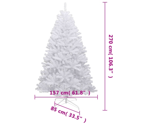 vidaXL mākslīgā Ziemassvētku egle ar sniegu, 270 cm