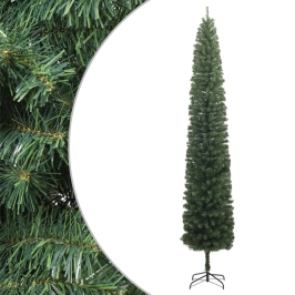 Mākslīgā Ziemassvētku Egle Ar Statīvu, Šaura, 270 Cm, Pvc Vidaxl Mākslīgā Ziemassvētku Egle Ar Statīvu, Šaura, 270 Cm, Pvc Vidaxl