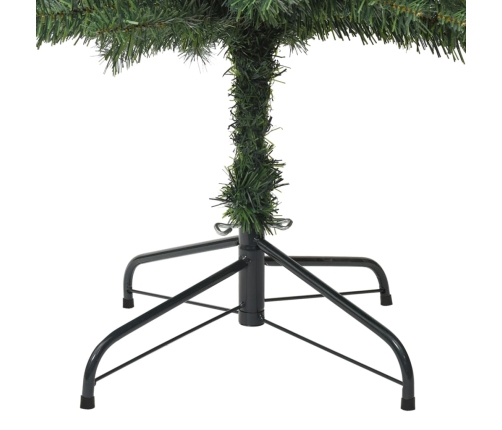 vidaXL mākslīgā Ziemassvētku egle ar statīvu, šaura, 270 cm, PVC