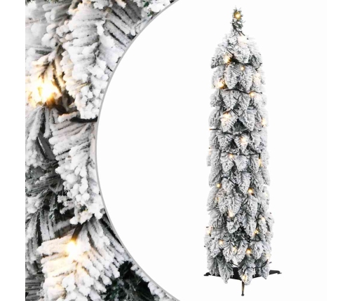 Izgaismota Mākslīgā Ziemassvētku Egle Ar 45 Led, Sniegu, 90 Cm Vidaxl